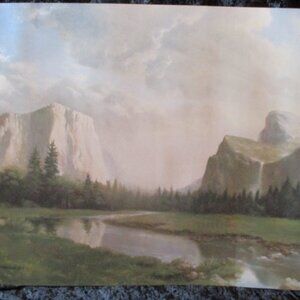 Vintage 1989 Yosemite National Park Art Print Dino Massaroni 'Sunrise Sierra'